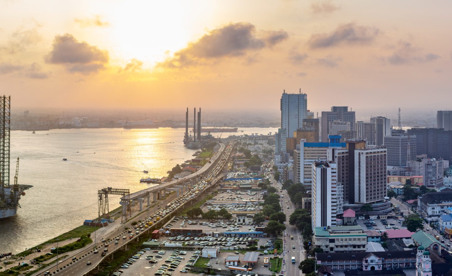 Sunset over Lagos Island